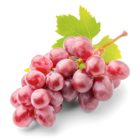 Red Grapes with Green Leaves png