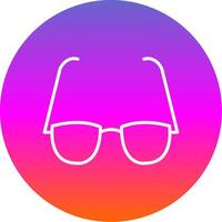 Glasses Line Gradient Circle Icon vector