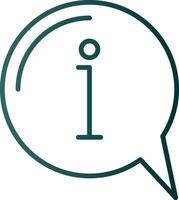 Information Line Gradient Icon vector