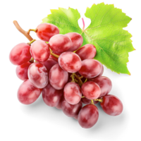 Red Grapes with Green Leaves png