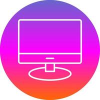 Lcd Line Gradient Circle Icon vector