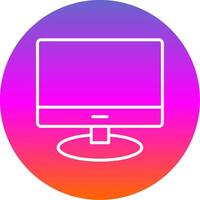 Lcd Line Gradient Circle Icon vector