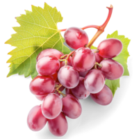 Red Grapes with Green Leaves png
