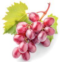 rojo uvas con verde hojas png