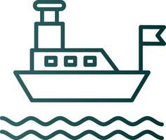 Ferry Line Gradient Icon vector