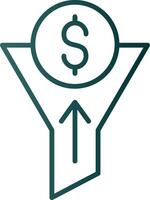 Traffic Conversion Line Gradient Icon vector