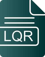 LQR File Format Glyph Gradient Icon vector