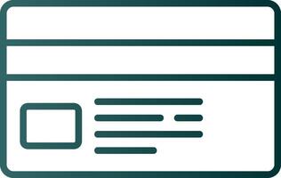 Credit Card Line Gradient Icon vector
