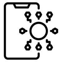 digital asset line icon vector