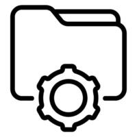 digital asset management line icon vector