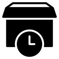 timer glyph icon vector