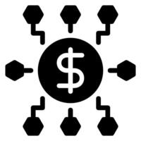 money glyph icon vector