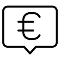 euro line icon vector