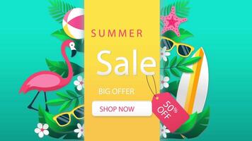 Summer Sale Big Offer 2D Cartoon Animation video