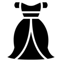 dress glyph icon vector