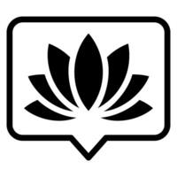 lotus glyph icon vector