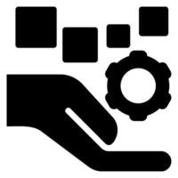 hand glyph icon vector