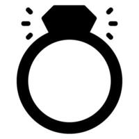 diamond ring glyph icon vector