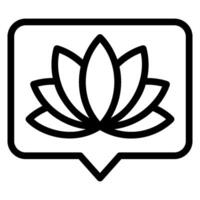 lotus line icon vector