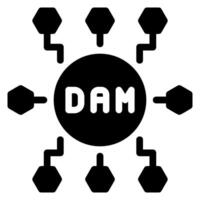 dam glyph icon vector