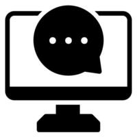 computer glyph icon vector