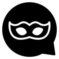 chat glyph icon vector