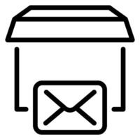 mail line icon vector