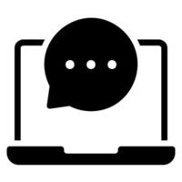 chat balloon glyph icon vector