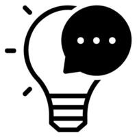 lightbulb glyph icon vector