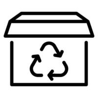 icono de línea de reciclaje vector