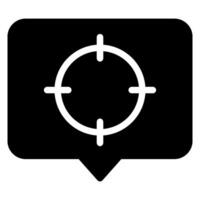 target glyph icon vector