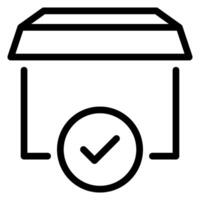 approved line icon vector