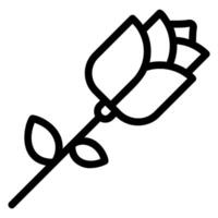 rose line icon vector