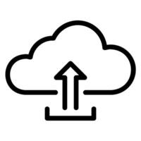 cloud computing line icon vector