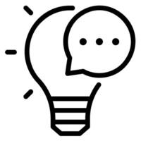 lightbulb line icon vector