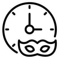 clock line icon vector