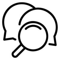 magnifying glass line icon vector