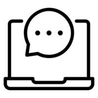 chat balloon line icon vector