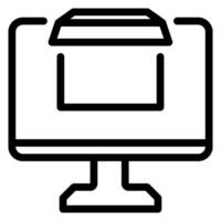 computer line icon vector