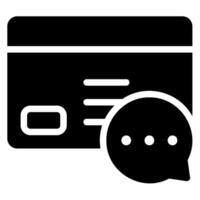 icono de glifo de tarjeta de crédito vector