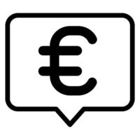 euro glyph icon vector