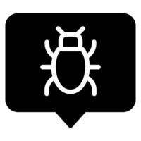 bug glyph icon vector