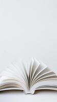 Open Book on White Background photo