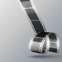 film reel , cinema, movie and photography 35mm strip background. 3D elements. vector