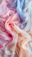 Elegant Pastel Silk Fabric photo