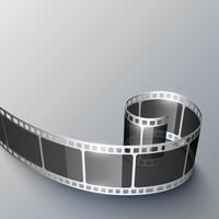 film reel , cinema, movie and photography 35mm strip background. 3D elements. vector