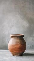 Handmade Ceramic Pot on Table photo