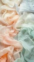 Soft Pastel Fabrics Flowing Texture photo