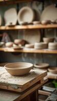 Potter's Wheel and Clay Bowls photo