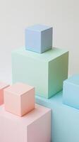 Pastel Colored Geometric Blocks photo